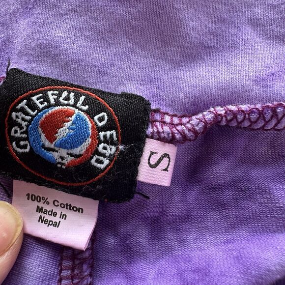Grateful Dead Steal your Face Mandala Tree Print Booty Bell Pants Tie Dye Small - Picture 6 of 13